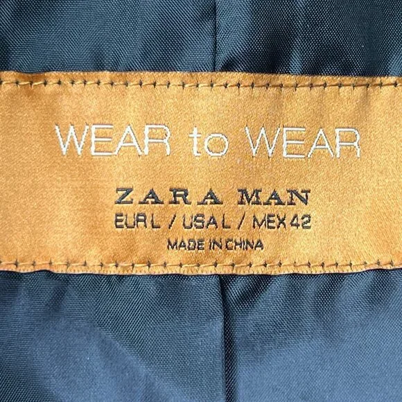 Zara Man Quilted Vest Mens Large Black Full Zip Wear To Wear Outdoor - Picture 3 of 6